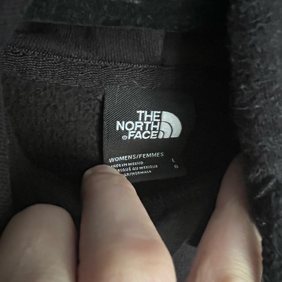The North Face Hoodie Women’s Size L Hoodie Black with White Logo - Picture 2 of 3